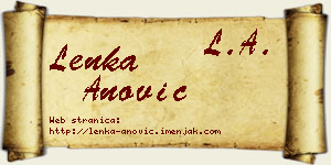 Lenka Anović vizit kartica